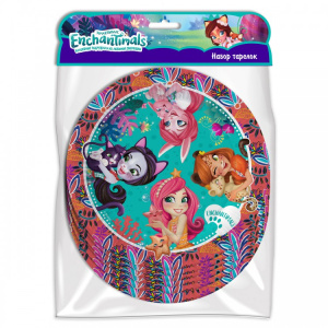 Enchantimals. Набор бумажных тарелок, 6 шт d=180 мм