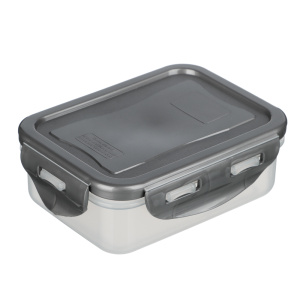 Контейнер герметичный для СВЧ с защелками, 0,33л, 130х100х45мм, пластик