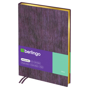 Ежедневник недатированный, А5, 136л., кожзам, Berlingo /Glow/, зол. срез, фиолетовый UD3_93533