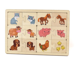 Игра развивающая деревянная /Мама и малыш/