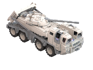 Военный тягач Арктика с танком