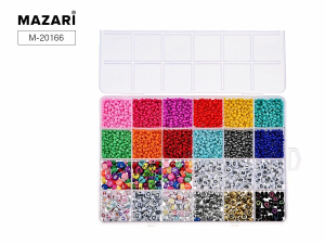 Набор бусин и бисера для творчества № 15, ПВХ-упаковка