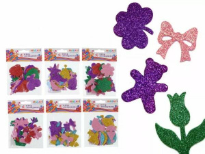 Аппликации из EVA , 20 деталей, на клеевом слое, микс цветов