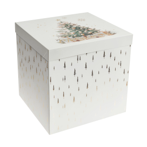 Коробка складная подарочная MESHU /New Year/, (15*15*15см), отд фольгой MS_66469 (10702070/300725/52