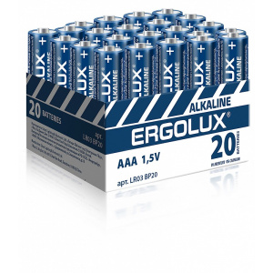 Ergolux  LR03 Alkaline BOX20 ПРОМО 1,5В продажа кратно 20шт.