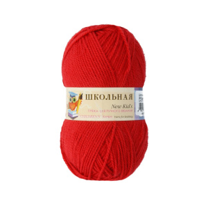 Пряжа Пехорская ПТ   /Школьная/   100% акрил   5 шт. х  50 г  150 м №006 красный