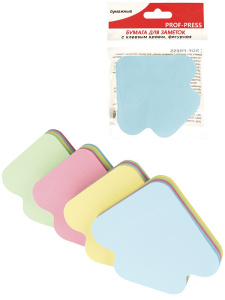 Бумага для заметок с клеевым краем СТРЕЛОЧКА (ЗБ-4590) 4 цвета, пастель., 100л, кратно 12