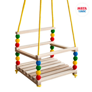 Качели подвесные (деревянные, прямоугольный поручень)