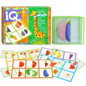 Пластиковое лото для малышей (нов) 2+ Что в корзинке? Найди половинку.