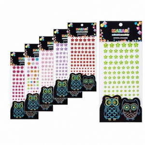 Стразы-наклейки акриловые ЦВЕТЫ, 101шт.