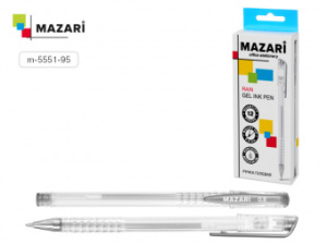 Ручка гелевая RAIN, СЕРЕБРЯНЫЙ, чернила (Корея), пулевидный пишущий узел 0.8 мм (Швейцария), прозрач