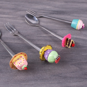 Ложки и вилки десертные с фигуркой 4шт в наборе