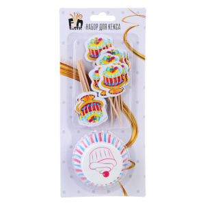 FNtastic Набор для кекса, формы 12 шт + шпажки с декором 24 шт, 4 дизайна (10702070/050324/3095483, 