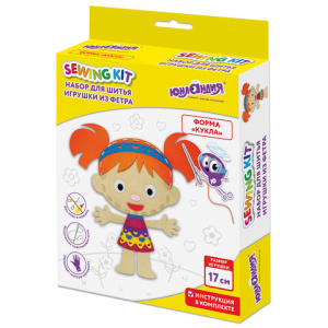 Набор для шитья игрушки из фетра /Куколка/, ЮНЛАНДИЯ, 664733