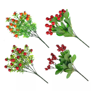 Букет искусственный, пластик, полиэстер, 28-32см, /Ягодный/, 4 дизайна (10511010/250221/0031734/7, К