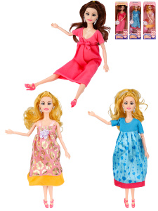 Беременная кукла (29см), в наборе с пупсом, микс, в коробке (Арт. 2164611)