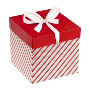 Коробка складная подарочная MESHU /Stripes/, (15*15*15см), с лентой, отд фольгой MS_66465 (10702070/