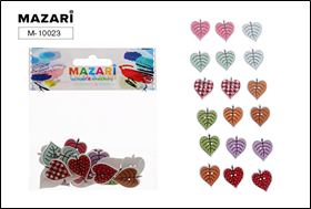 Пуговицы декоративные деревянные FOLIAGE, 18 шт., ОПП- упаковка