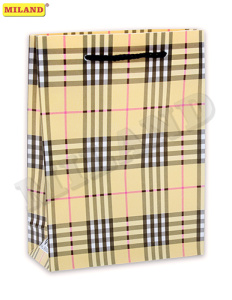 Пакет из твёрдого пластика, матовый /Модная клетка/ ПП-2603