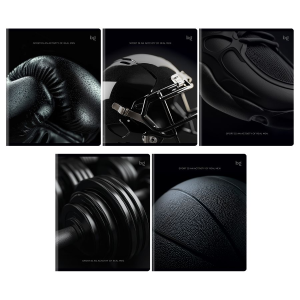 Тетрадь 80л., А5, клетка BG /Мужской спорт/, выборочный лак Т5ск80_вл 57653