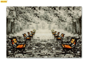 Картина на шелке  Осенняя аллея (30х40) УД-8900