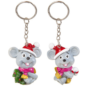 н.г.символ года мышка  брелок 4*3*4см 2в.