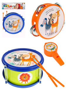 Набор музыкальных инструментов-17 /Веселый оркестр/ (3 инструмента, в пакете) (Арт. И-4125)
