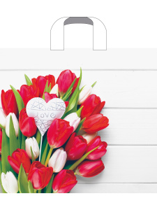 Пакет полиэтиленовый петлевой С любовью 38х34/70мкм ПТЛ51588