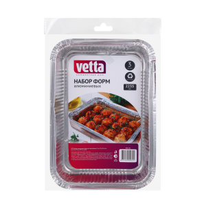 VETTA Набор алюминиевых форм для приготовления, 3шт, 31,5x22x4см, дно (10702070/030424/3128307, Кита