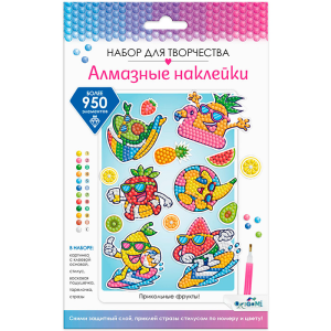 Алмазные наклейки. Прикольные фрукты. Арт. 08706