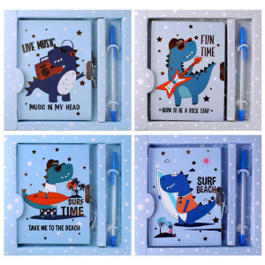 Блокнот подарочный /Динозаврик/ + ручка (4вида)