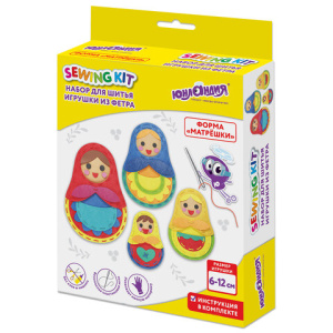 Набор для шитья игрушки из фетра /Матрешки/, 4 игрушки, ЮНЛАНДИЯ, 664737
