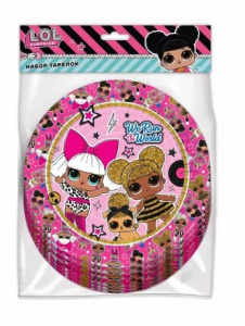 Набор бумажных тарелок LOL., 6 шт d=180 мм