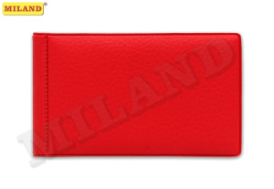 Визитница горизонтальная, мягкая экокожа МАТОВАЯ АЛАЯ /Стандарт/ 20 листов 40 карт ВЦ-9779