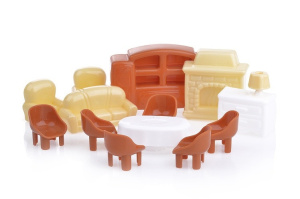 Набор мебели для кукол №4 (13 элементов) (в пакете)