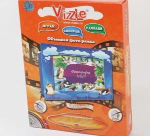 Объемная фоторамка /Пингвины/