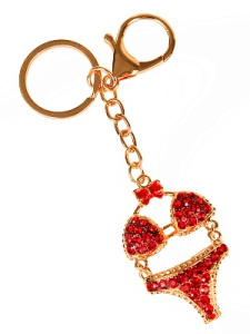 Брелок со стразами Купальник,5,3х3,5 см Т-5124