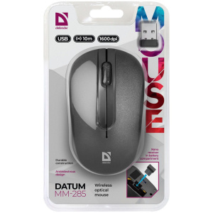 Мышь беспроводная Defender Datum MM-285, черный, 2btn+Roll (10013160/301224/5273969, Китайская Народ