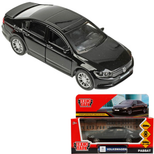 Машина металл VOLKSWAGEN PASSAT длина 12 см, двер, баг, инерц, черный, 