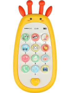 Муз.телефон с прорезыват. /Жираф/ (русская озвучка и кор.,бат. 2*ААА не в компл)(Арт.FCJ1064717)