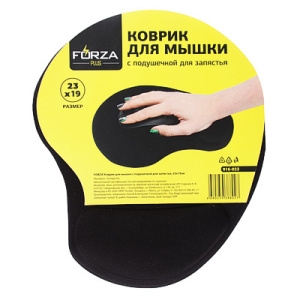 FORZA Коврик для мышки с подушечкой для запястья, 23х19см, резина, полиэстер (10511010/260421/006757
