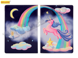 Обложка на паспорт Единорог ПВХ slim ОП-2326