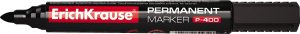 Перманентный маркер ErichKrause®  P-400, цвет чернил черный (в коробке по 12 шт.)