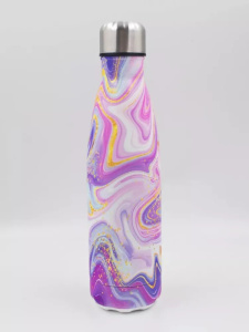 Вакуумная бутылка из нержавеющей стали. Розовый 0,5л