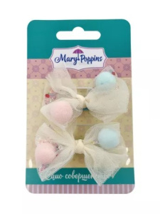 Набор резинок, бантики /Помпончик/ 2 шт., 5 см.