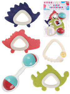 Погремушка /Веселые звуки/0+(5 шт, в пакете) ( Арт. И-9128)