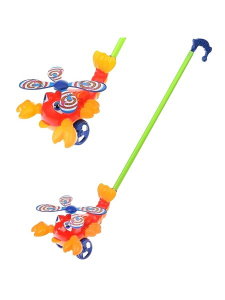 Каталка на палочке /Рак/, 28х22х14,5 см (длина палки 55 см), цвет микс, в сетке ( Арт. КНП-1454)