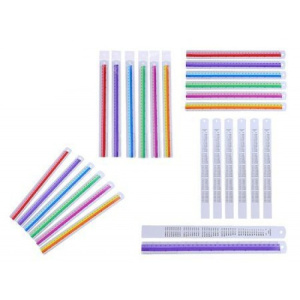 Линейка металлическая, 30 см, с дизайном, 6 цветов, ОПП- упаковка