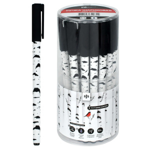 Ручка шариковая арт. 71665 / 30 БЕРЕЗА (ПВХ тубус, 30 шт., неавтоматическая, 7x150 мм, цвет корпуса: