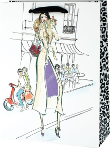 Пакет подар./МОДНИЦА/,24х18х8, 4 диз.в асс.